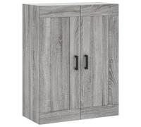 HETFTJN Armoire Murale Sonoma Gris 69,5x34x90 cm, Meuble de Rangement Suspendu en Bois d'Ingénierie avec 2 Portes et 3 Compartiments pour Salon, Bureau ou Buffet Haut