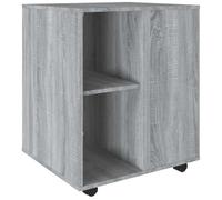 HETFTJN Armoire Roulante Sonoma Gris 60x53x72 cm, Caisson de Bureau en Bois d'Ingénierie, Desserte pour Imprimante et Dossiers avec 4 roulettes Mobiles pour Bureau