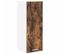 HETFTJN Armoire Suspendue de Cuisine, Meuble de Rangement Mural 1 Porte, Placard Haut Moderne en Bois d'Ingénierie, Design Chêne Fumé et Blanc, 30 x 31 x 80 cm