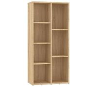 HETFTJN Bibliothèque 7 Étages, Étagère de Rangement pour Livres et Magazines, Meuble Salon en Bois d’Ingénierie, Style Contemporain, Chêne Sonoma, 50 x 25 x 106 cm
