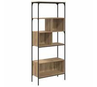 HETFTJN Bibliothèque 7 Étages, Étagère de Rangement Style Industriel en Bois d'Ingénierie, Meuble Salon Bureau, Finition Chêne Artisanal, 76 x 33 x 188,5 cm