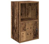 HETFTJN Bibliothèque avec Porte et Étagère, Meuble de Rangement Petit Format 31x24x52 cm en Bois d'Ingénierie, Style Vieux Bois pour Salon, Bureau et Organisation Livres
