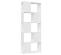 HETFTJN Bibliothèque Blanche 60x24x155 cm, Étagère de Rangement Ouverte, Meuble de Salon pour Livres, Magazines et Objets Décoratifs, Séparateur de Pièce en Bois d'Ingénierie