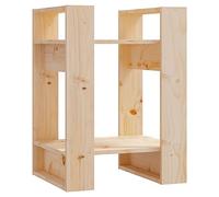 HETFTJN Bibliothèque en Bois de Pin Massif, Étagère Ouverte pour Livres et Décoration, Séparateur de Pièce, Meuble de Rangement Salon, 41 x 35 x 57 cm