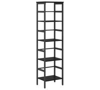 HETFTJN Bibliothèque Industrielle à 4 Niveaux, Étagère de Rangement en Bois d'Ingénierie et Acier, Meuble de Salon et Bureau, Style Moderne Contemporain, Chêne Noir, 40 x 29,5 x 149 cm