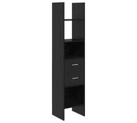 HETFTJN Bibliothèque Moderne, Étagère de Rangement avec Tiroir, Meuble Livres en Bois d'Ingénierie, Style Contemporain pour Salon et Bureau, Chêne Noir 40 x 35 x 180 cm