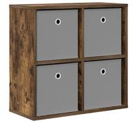 HETFTJN Buffet avec Tiroirs Chêne Fumé 59,5x27x57 cm - Commode de Salon Moderne en Bois d'Ingénierie - Meuble de Rangement Gain de Place pour Livre et Décoration - Petit Meuble Bas Industriel Chic