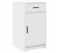 HETFTJN Buffet Bas de Rangement Blanc Mat, Meuble d'Appoint en Bois d'Ingénierie avec 1 Tiroir et 1 Porte, Console pour Salon et Entrée, Petit Cabinet Compact 40 x 40,5 x 75 cm