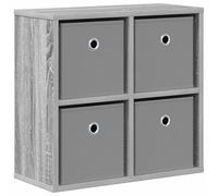 HETFTJN Buffet Bas Salon Gris Sonoma 49,5x22x47 cm - Meuble de Rangement Moderne avec 4 Tiroirs en Bois d'Ingénierie - Petit Commode Gain de Place pour Entrée, Loft et Appartement