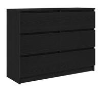 HETFTJN Buffet Chêne Noir 100x35x76 cm - Meuble de Rangement en Bois d'Ingénierie au Charme Minimaliste pour Salon, Salle à Manger, Entrée et Couloir