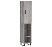 HETFTJN Buffet Haut Sonoma Gris 34,5x34x180 cm - Vaisselier en Bois d'Ingénierie et Métal - Armoire de Rangement Haute Style Moderne pour Salon, Salle à Manger et Couloir