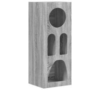 HETFTJN Buffet Meuble Bas de Rangement, Console en Bois d'Ingénierie avec Étagères pour Salon et Salle à Manger, Style Moderne, Coloris Gris Sonoma, 40 x 35 x 100,5 cm