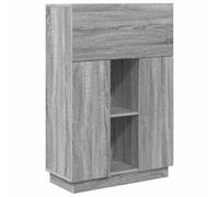 HETFTJN Bureau avec Rangement 71,5 x 31,5 x 106,5 cm, Table de Travail en Bois d'Ingénierie, Secrétaire Gain de Place pour Bureau à Domicile et Étudiant, Gris Sonoma