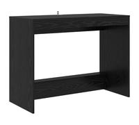 HETFTJN Bureau de Lit en Bois d'Ingénierie Table de Chambre Rectangulaire pour Ordinateur Portable et Étude Console Slim Gain de Place Coloris Chêne Noir 100 x 45 x 75 cm