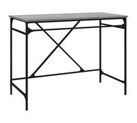 HETFTJN Bureau d'Ordinateur Industriel, Table de Travail en Bois d'Ingénierie et Fer, Console avec Grand Plateau pour Bureau et Salon, Coloris Sonoma Gris, 100 x 50 x 75 cm