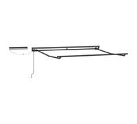 HETFTJN Cadre de Store Rétractable Électrique Anthracite 2,5 x 2 m, Auvent Motorisé avec Panneau Solaire, Manivelle de 165 cm et Télécommande pour Jardin et Terrasse