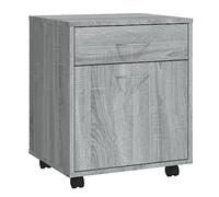 HETFTJN Caisson de Bureau Mobile Sonoma Gris 45x38x54 cm Armoire Roulante en Bois d'Ingénierie Meuble de Rangement avec Tiroir et Compartiment pour Dossiers Bureau