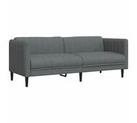 HETFTJN Canapé 3 Places en Tissu Gris Foncé, Divan de Salon Moderne et Confortable avec Pieds Robustes, Grand Canapé Droit Rembourré pour Séjour et Bureau, 193 x 76,5 x 74,5 cm