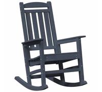 HETFTJN Chaise Berçante de Jardin, Fauteuil à Bascule en Polyéthylène Haute Densité (HDPE), Siège Extérieur pour Terrasse et Balcon, 92 x 70 x 108 cm, Bleu Marine