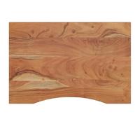 HETFTJN Dessus de Bureau 80x60x2.5cm en Bois dAcacia Massif, Plateau de Table Rectangulaire avec Bord Incurvé Ergonomique pour Bureau dÉcriture, dOrdinateur ou Salle à Manger