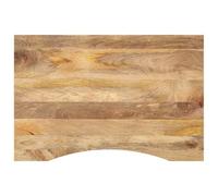 HETFTJN Dessus de Bureau en Bois de Manguier Massif Brut avec Courbe 100x50x2,5 cm Plateau de Table Rustique pour Bureau d'Écriture Informatique ou Table à Manger Finition Naturelle
