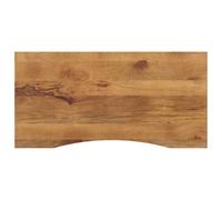 HETFTJN Dessus de Bureau Rectangulaire avec Courbe 120x60x2,5 cm en Bois de Manguier Massif Brut - Plateau de Table Rustique pour Bureau d'Écriture Ordinateur ou Salle à Manger Naturel