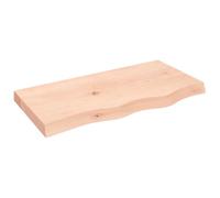 HETFTJN Dessus de Table 80x40 cm en Bois de chêne Massif Non traité, Plateau de Table Rectangle avec Bord Vif Naturel pour Bureau, Table à Manger, comptoir de Cuisine, Meuble de Bar ou étagère