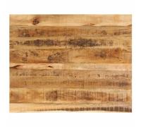 HETFTJN Dessus de Table en Bois de Manguier Massif Brut 90x80 cm Plateau de Table Rectangulaire Rustique à Bord Vif Épaisseur 2,5 cm pour Bureau et Salle à Manger Finition Naturelle