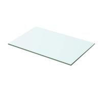 HETFTJN Étagère en Verre Trempé pour Paroi à Lattes - Panneau Mural Transparent 50 x 25 cm - Tablette Robuste Épaisseur 8 mm pour Magasin et Maison - Charge Max 15 kg
