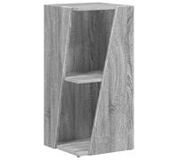 HETFTJN Étagère latérale, Bibliothèque Basse, Meuble de Rangement en Bois d'ingénierie, Design Minimaliste Moderne, Gris Sonoma, 33 x 32 x 70,5 cm pour Salon Bureau