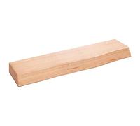 HETFTJN Étagère Murale en Bois de Chêne Massif 40x10x4 cm - Tablette Rustique à Bord Vivant Vernie pour Salon Chambre et Salle de Bain - Support de Rangement Mural Robuste Capacité 20kg
