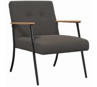 HETFTJN Fauteuil Salon Design en Tissu Laine Bou Gris Foncé - Chaise de Chambre Ergonomique et Confortable avec Pieds en Acier Solides - Fauteuil Crapaud Moderne pour Coin Lecture