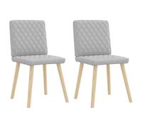 HETFTJN Lot de 2 Chaises de Salle à Manger en Tissu Gris Nuage - Chaises Rembourrées Design Élégant et Confortable avec Pieds en Métal et Bois pour Salon et Séjour - 45x54x86 cm