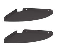 HETFTJN Lot de 2 Étagères Flottantes d'angle en Acier Noir Mat, 24 x 24 x 2 cm, Rayonnage Mural Design Quart de Rond avec Bords Surélevés pour Salon, Cuisine et Salle de Bain