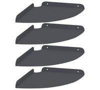 HETFTJN Lot de 4 Étagères Flottantes Murales en Acier Anthracite, Étagère d'angle Quart de Rond 24x24cm, Rangement Suspendu Design pour Salon, Cuisine et Salle de Bain, Finition Mate Robuste