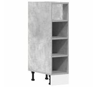 HETFTJN Meuble Bas de Cuisine Riga, Meuble de Rangement Étroit 20 cm, Finition Gris Béton, Bois d'Ingénierie, Pieds Réglables, Dimensions 20 x 44,5 x 81,5 cm pour Cuisine Moderne