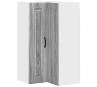 HETFTJN Meuble d'angle de Cuisine, Armoire de Rangement Murale, Placard Cuisine Moderne, Bois d'ingénierie Gris Sonoma, 57 x 57 x 100 cm, Série Kalmar