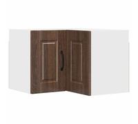HETFTJN Meuble d'angle de Cuisine Mural, Armoire de Rangement Haut avec 2 Portes et étagères, Meuble Suspendu Pratique en Bois d'ingénierie, Chêne Brun, 57 x 57 x 40 cm