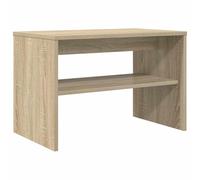 HETFTJN Meuble TV Chêne Sonoma 60 x 35 x 40 cm, Banc TV Bas en Bois d'Ingénierie avec Étagère pour Salon, Petit Support de Télévision et Console de Jeux Multimédia