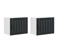 HETFTJN Panneau de Lave-Vaisselle Lucca 2 pcs, Meuble de Cuisine en Bois d'Ingénierie Noir, Design Moderne et Minimaliste pour Aménagement Intérieur, Dimensions 50 x 31 x 40 cm