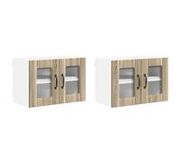 HETFTJN Panneau de Lave-Vaisselle Lucca 2 Pièces, Façade de Cuisine en Bois d'Ingénierie, Coloris Chêne Sonoma, Design Moderne, Dimensions 60 x 31 x 40 cm