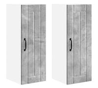 HETFTJN Panneau de Lave-Vaisselle Lucca Lot de 2 Gris béton en Bois d'ingénierie, Façade de Meuble de Cuisine Moderne 30 x 31 x 80 cm, Habillage décoratif et Robuste pour agencement intérieur