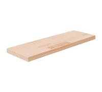 HETFTJN Panneau d'étagère 60x20x2,5 cm en Bois de Chêne Massif Non Traité, Tablette Murale Rectangulaire pour Rangement Supplémentaire, Planche en Bois Naturel Brut pour Décoration
