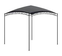 HETFTJN Pavillon de Jardin 3x3x2,65 m Tonnelle Carrée en Acier et Tissu Polyester 180 g/m² avec Revêtement PA, Belvédère d'Extérieur pour Barbecue, Pique-Nique et Événements, Anthracite
