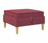 HETFTJN Pouf de Rangement Carré en Tissu, Tabouret Coffre Moderne avec Pieds Marron, Repose-Pieds en Mousse pour Salon, Siège d'Appoint avec Grand Espace de Stockage