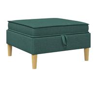 HETFTJN Pouf de Rangement en Tissu, Repose-Pieds Coffre Carré, Tabouret Bas avec Espace de Stockage Caché pour Salon et Chambre, Cadre en Bois et Pieds Robustes, Design Moderne