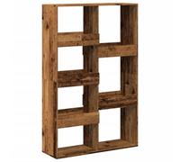 HETFTJN Séparateur de Pièce et Bibliothèque, Étagère de Rangement Ouverte avec 7 Étagères, Meuble Décoratif en Bois d'Ingénierie, Couleur Vieux Bois, 100 x 33 x 155,5 cm