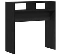 HETFTJN Table Console d'Entrée Moderne 78 x 30 x 80 cm en Bois d'Ingénierie, Meuble de Console Étroit et Élégant pour Salon, Couloir, Bureau, Coloris Chêne Noir