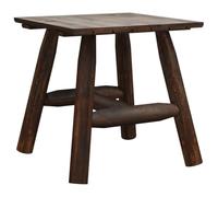 HETFTJN Table d'Appoint Extérieur 49x49x50 cm en Bois d'Épicéa Massif Bout de Canapé en Bois Brûlé Table Basse Carrée de Jardin pour Boissons et Décoration de Balcon