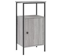 HETFTJN Table de Chevet Industrielle Haute, Table de Nuit en Bois d'Ingénierie et Métal, Table d'Appoint avec Rangement pour Chambre et Salon, Sonoma Gris, 41 x 31 x 80 cm